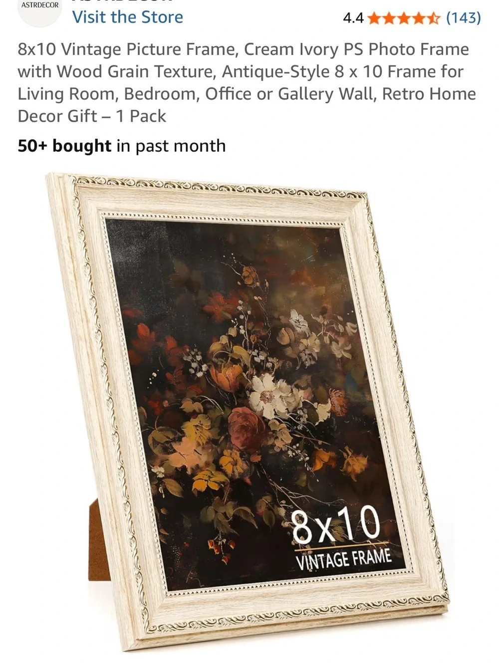 Ornate Cream Photo Frame Set - Classic Decorative Frames